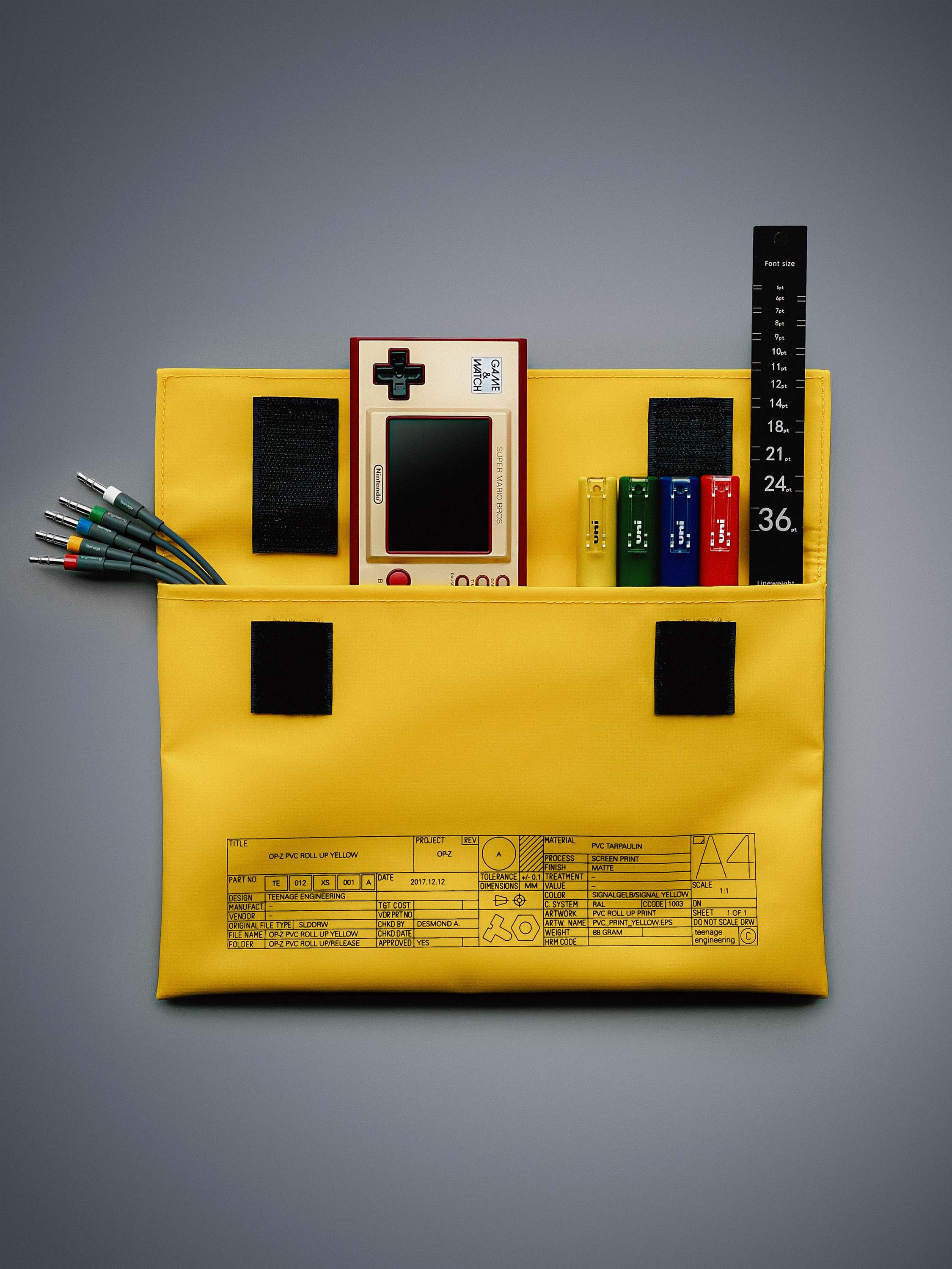 teenage engineering OP-Z-synth Roll-Up Bag Yellow