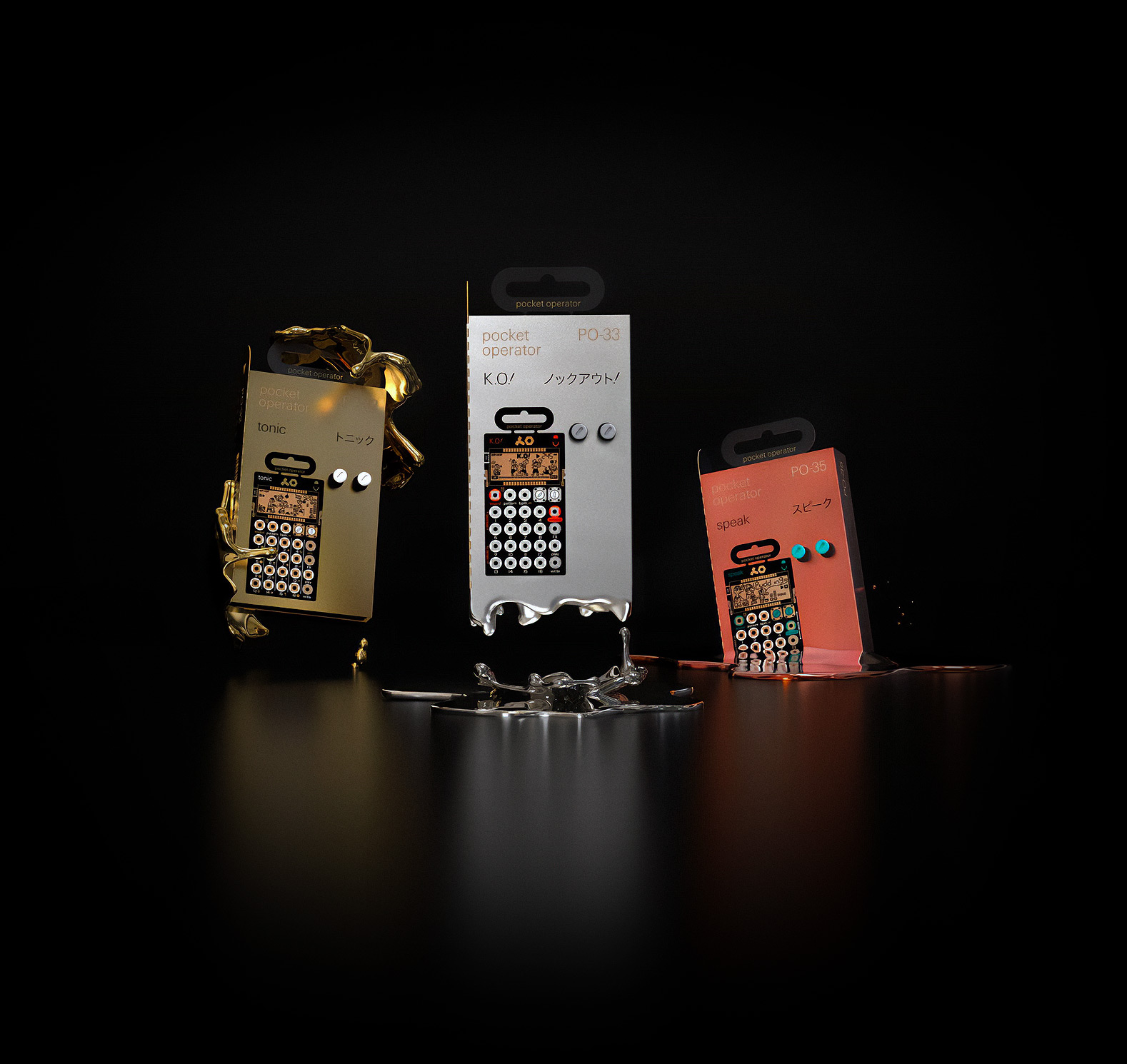 liquid metal 3D models of pocket operators